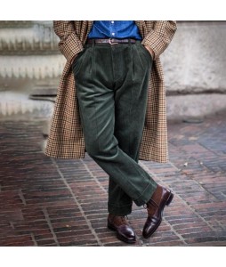 Cssic  Green Men's Corduroy Trousers