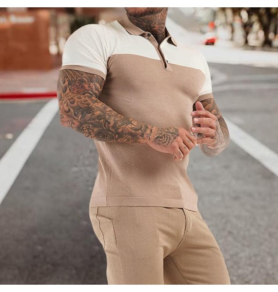 Business Casual Knit Polo Shirt