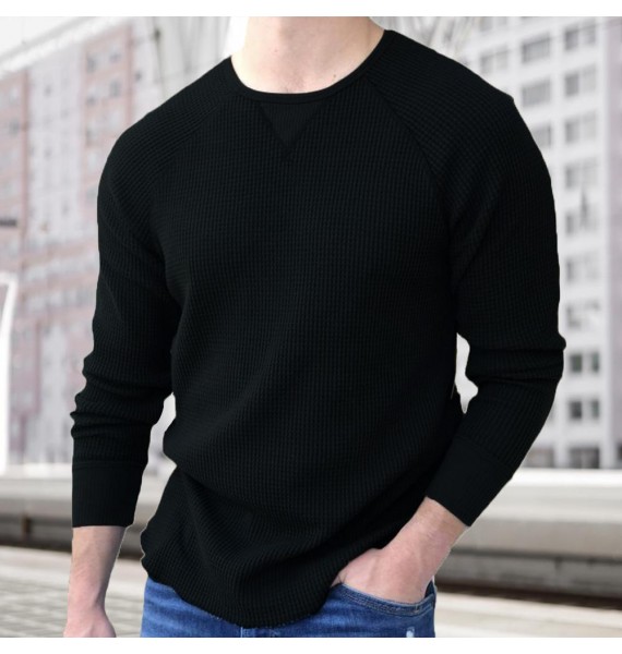 Casual Men's Solid Color Sweater