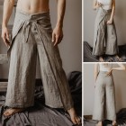 Casual Pure Colour Cotton Linen Fre Pants