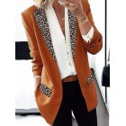 Fashion Leopard Stitching Small Suit