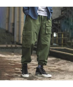 Men's  Cssic Army Green Loose Cargo Pants
