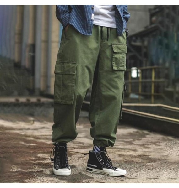 Men's  Cssic Army Green Loose Cargo Pants