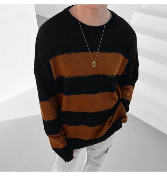 Men's Casual Fashion Striped Sweater