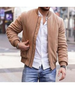 Men's Retro Brown Cotton Jacket