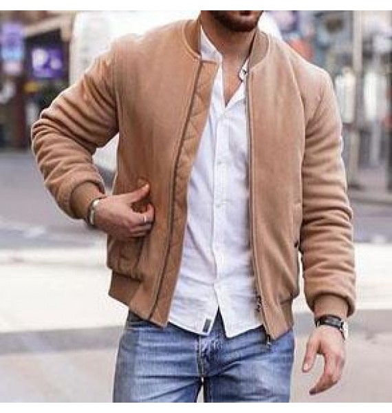 Men's Retro Brown Cotton Jacket
