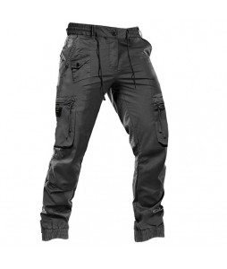Men's Estic Waist Drawstring Multi-Pocket Cargo Pants