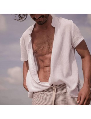 Men's Simple Design Short Sleeve Shirt