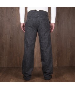 Casual retro solid color trousers
