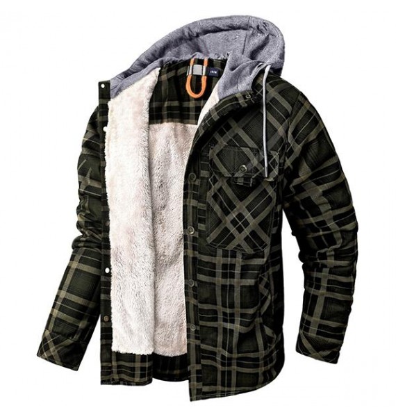 Men's Outdoor Retro Pid Thermal Hooded Jacket