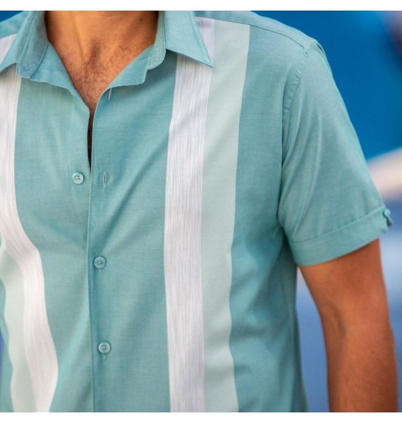 Men's Holiday Intercolor Short Sleeve Shirt