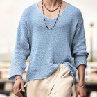 Men's Fashion Casual V-Neck Knit Sweater
