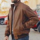 Basic Men's Retro Outdoor American Cold-proof Motorcycle Leather Jacket