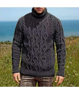 Men's Casual Loose Warm Thick Turtleneck Sweater