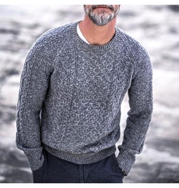 Men's Business Twist Jacquard Gentleman Sweater