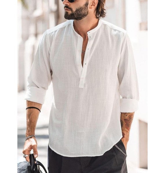 Fashion men's casual stand colr shirt