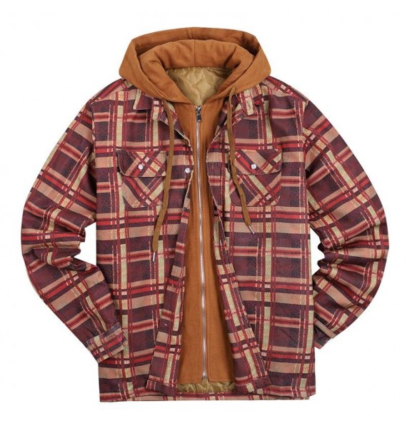 Men's Outdoor  Pid Print Long Sleeve Hooded Jacket Coat