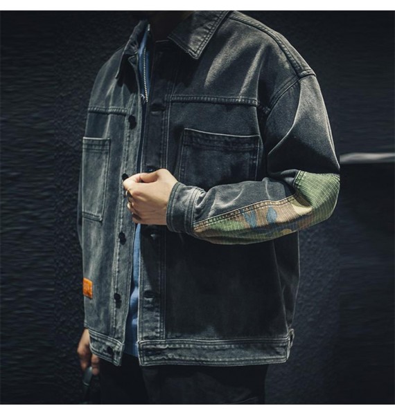 Men's Multi-pocket Artistic Style Denim Jacket