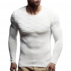 Men's Casual Solid Color Round Neck Pullover Sweater