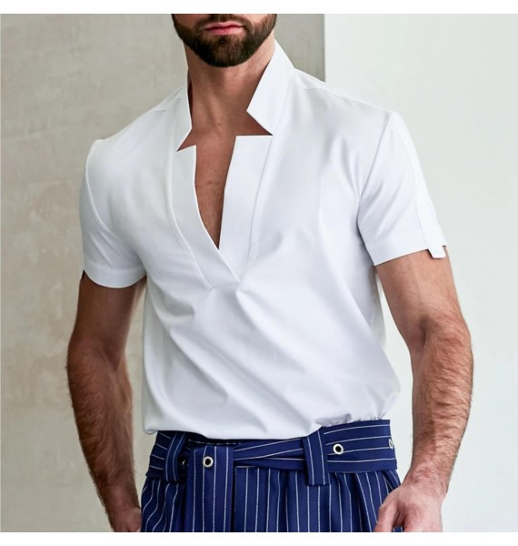 Men's Minimalist Casual Short-sleeved Shirt