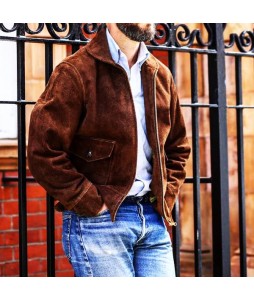 Men's Retro Fashion Urban Faux Deerskin Jacket