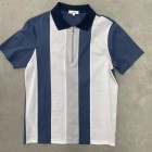 Colorblock contrast short-sleeved polo shirt