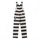 16oz motorcycle style prison uniform style striped overalls