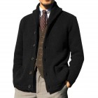 Men's Casual Solid Color Long Sleeve Knit Cardigan