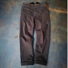 French Striped Pepper and Salt Cargo Pants