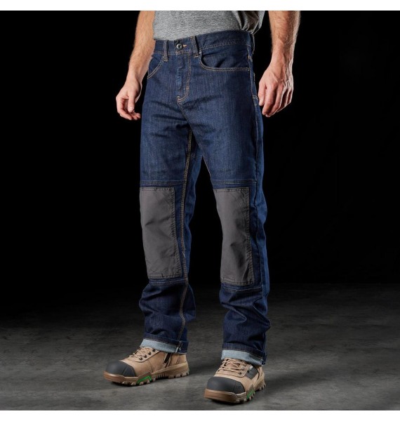 Men's Outdoor Sports Denim Stitching Multi-pocket Tactical Trousers