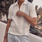 Colorblock Solid Color Slim Fit Polo Shirt