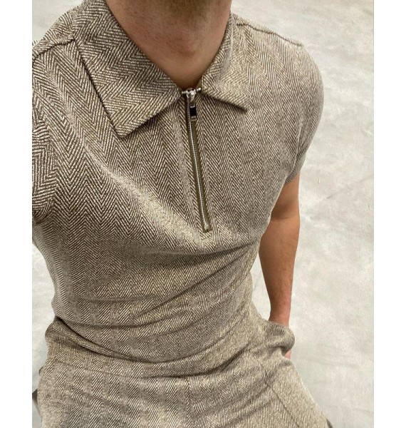 Fabric texture polo shirt