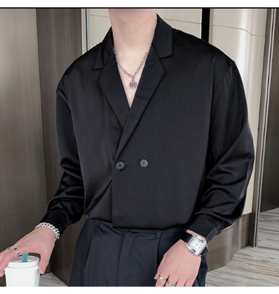 Fashion Personality Double-breasted pel Shirt