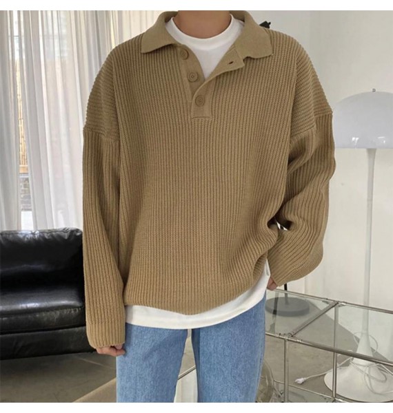 Simple Men's Elegant Pin Knitted Sweater