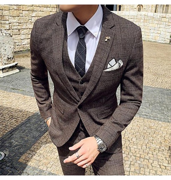 Elegant British Style Business Men's Suit Jacket