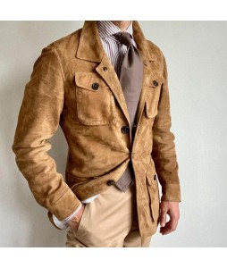 Suede Multi-pocket Autumn And Winter Jacket