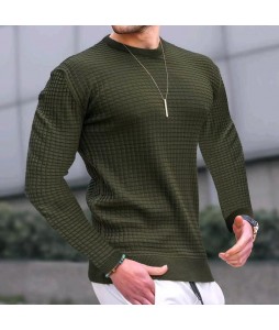 Men's Casual Sports Long Sleeve Knit Sweater