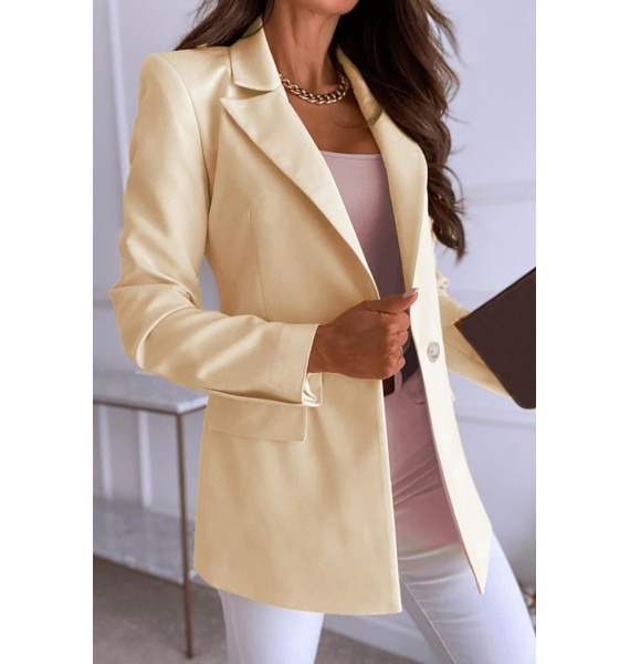 Elegant Long Sleeve Single Solid Color Jacket Small Suit