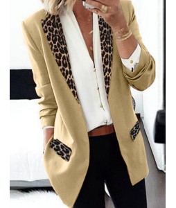 Fashion dy Leopard Patchwork Bzer