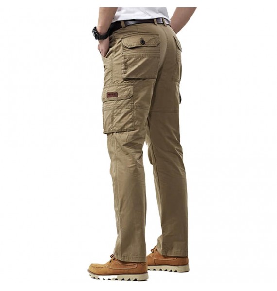 Men's  Multi-Pocket Thick Cotton Cargo Pants