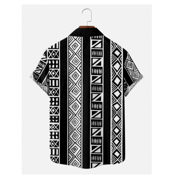 Men's Aztec Beach Short Sleeve Shirt