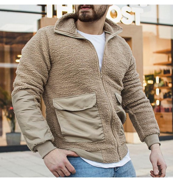 Men's Patchwork Casual Thermal Jacket