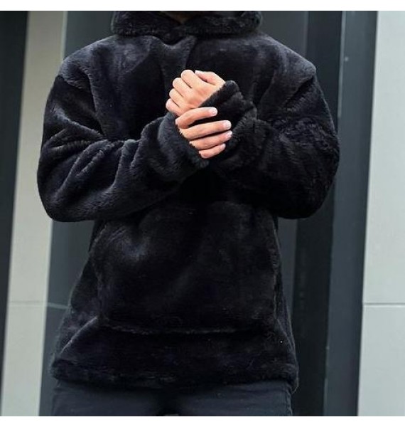 Plush Warm Hooded Sweatshirt