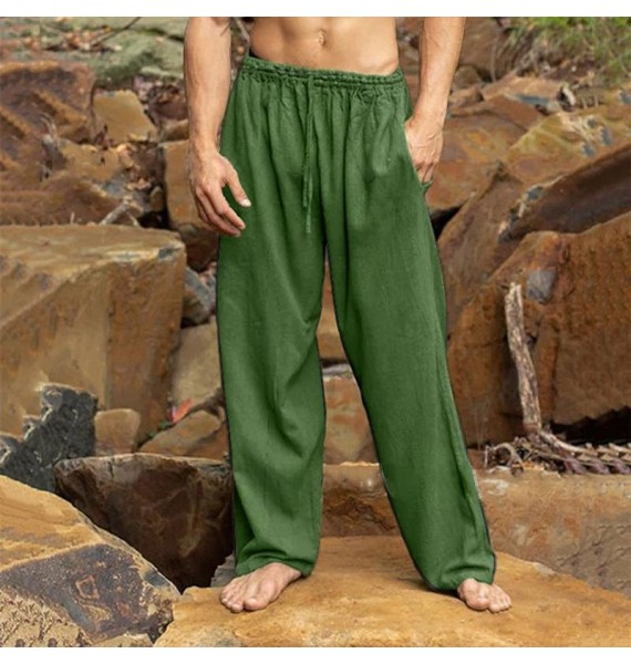 Men's Casual Cotton Linen Holiday Trousers