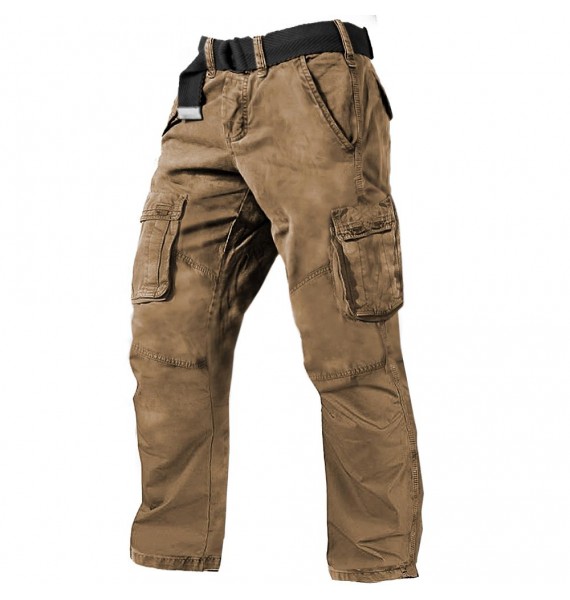 Men's Outdoor Multi-pocket Cotton Casual Cargo Pants
