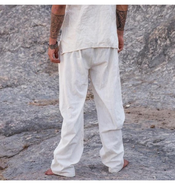 Men's Cotton And Linen Casual Yoga Pants
