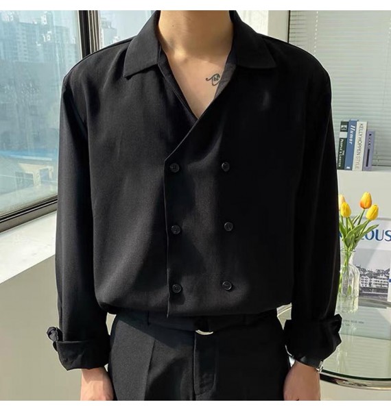 Casual Double-breasted pel Shirt