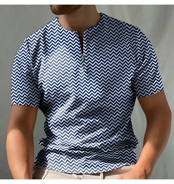 Wave short sleeve polo shirt