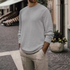 Men's Casual Solid Color Versatile Knit Sweater