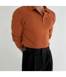 Men's  Casual Knit Polo Shirt